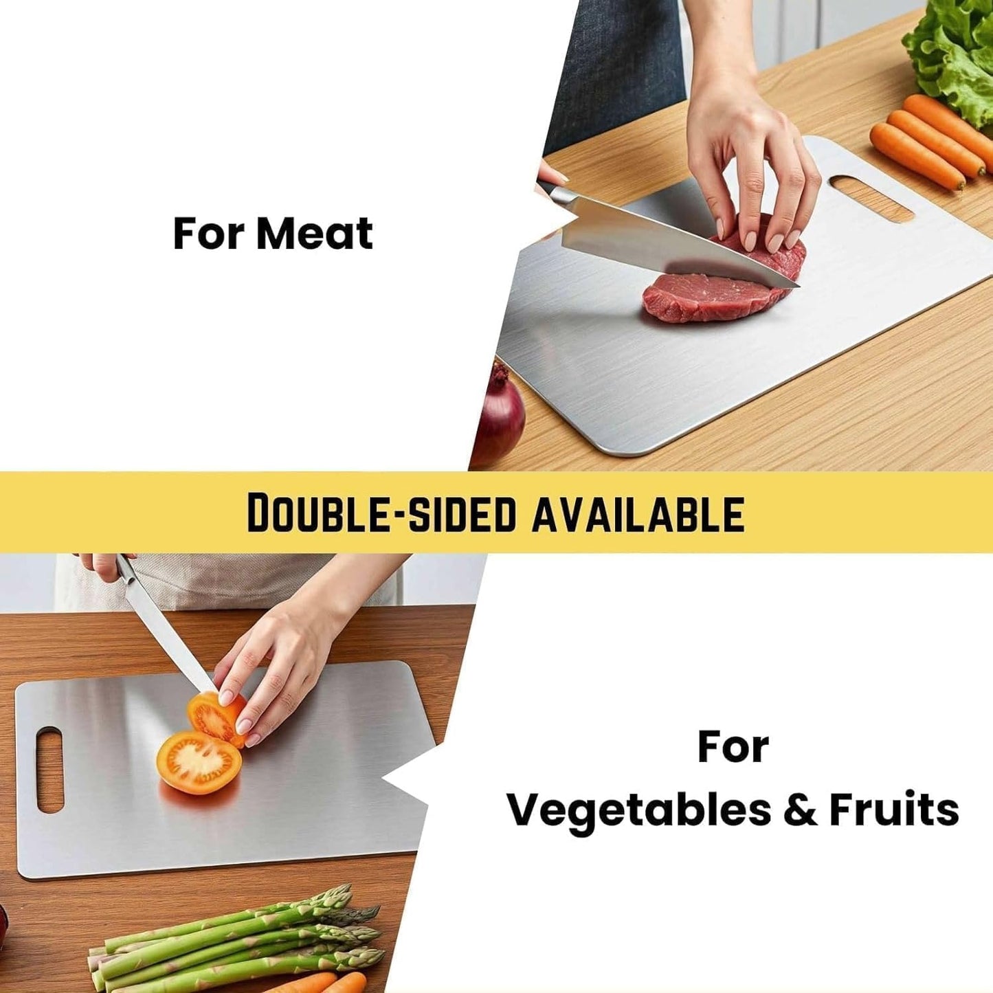 316 Stainless Steel Double-Sided Cutting Board