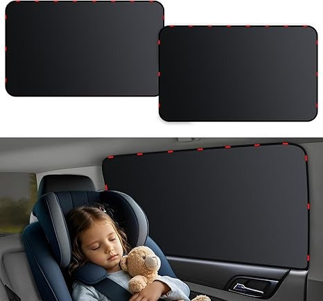 Car Sunshade and Privacy Curtain, Full Blackout Car Window Shades