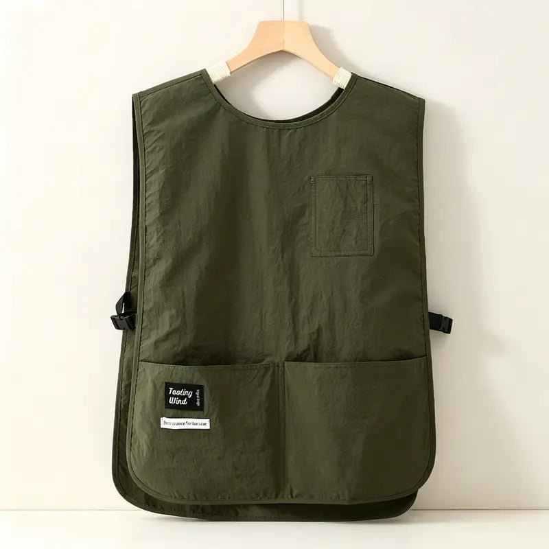 Waterproof Unisex Cobbler Apron with 4 Pockets, Vest Style Ultralight Work Overalls