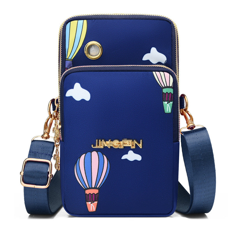 Women's 3-Compartment Waterproof Crossbody Bag / Coin & Phone Pouch
