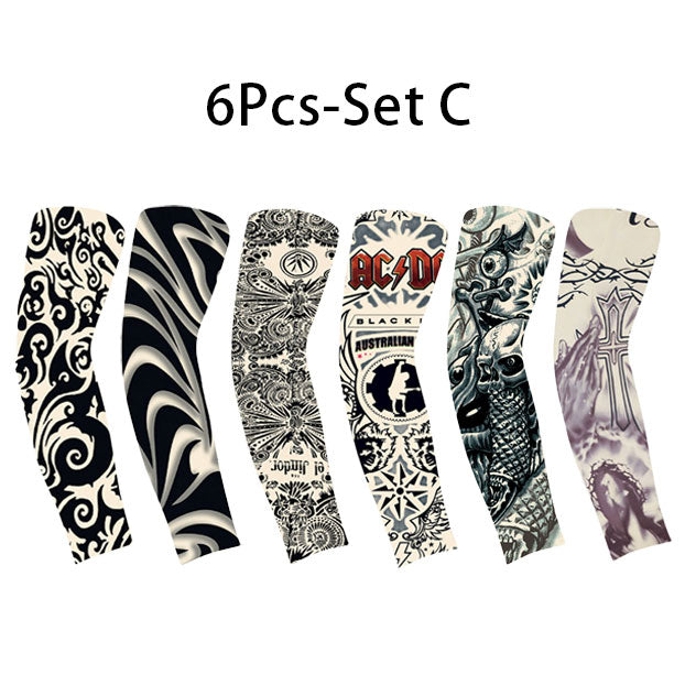 6PCS Ice Silk Tattoo Arm Sleeves