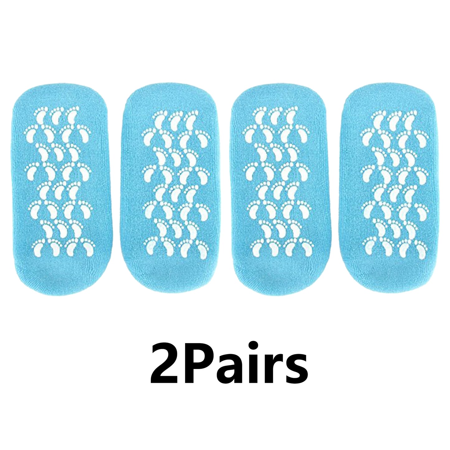 2 Pairs Cotton Gel Sleeves for Repairing Softening Dry Cracked Feet Skins