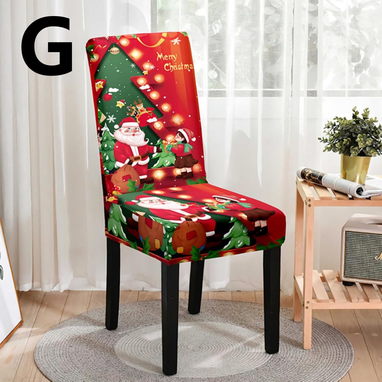 Stretch Christmas Dining Chair Covers, Chair Protector Slipcovers