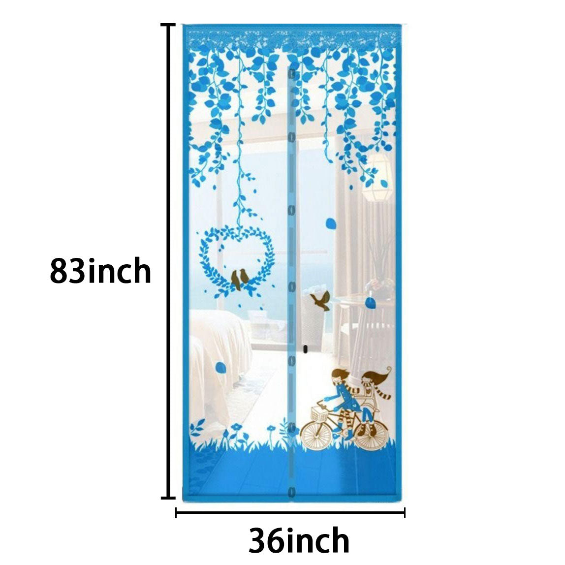 Summer Magnetic Mesh Net Door Curtain-Automatic Closing and anti Mosquit