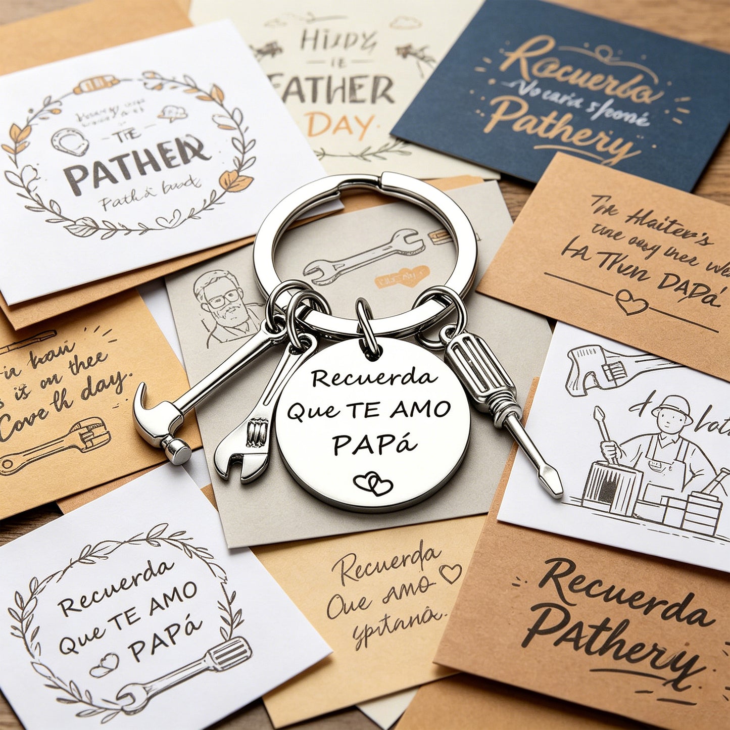 “Recuerda Que TE AMO PAPa” Father's Day keychain