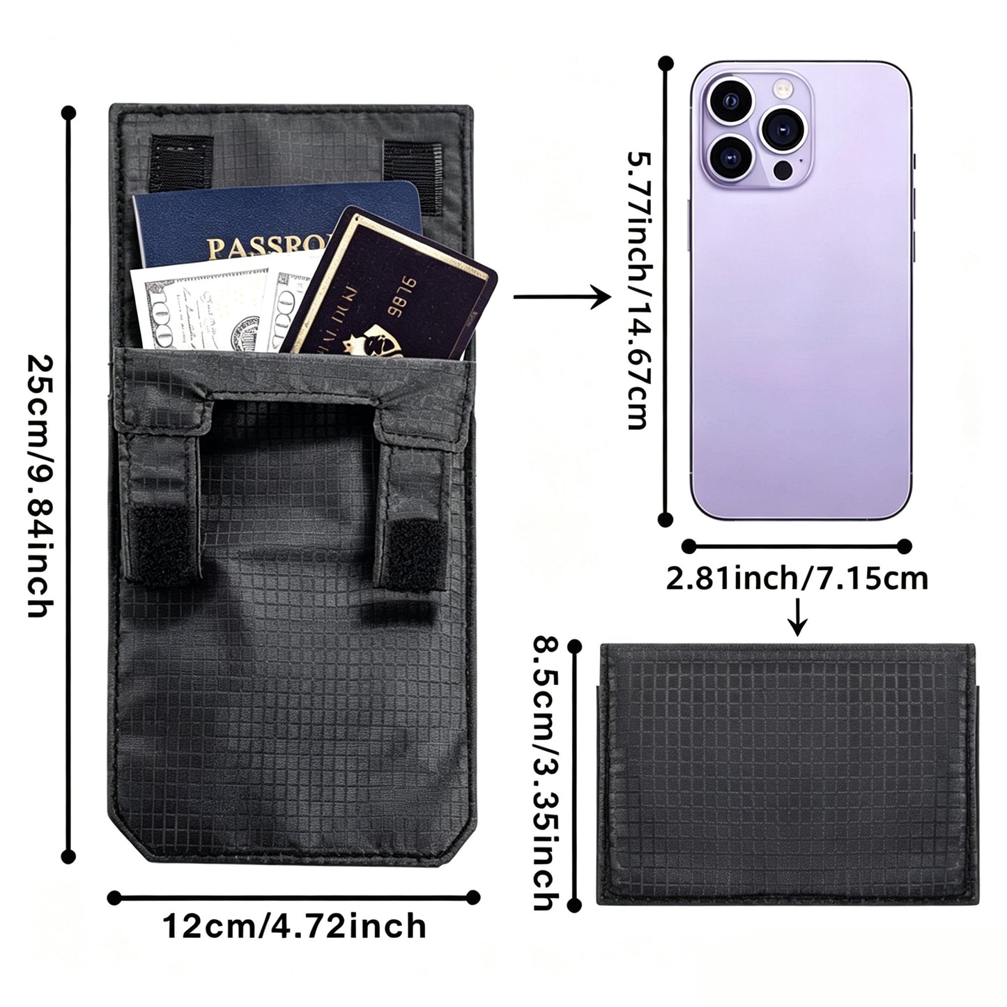 Anti-theft Belt-mountable Multi-layer Folding Wallet
