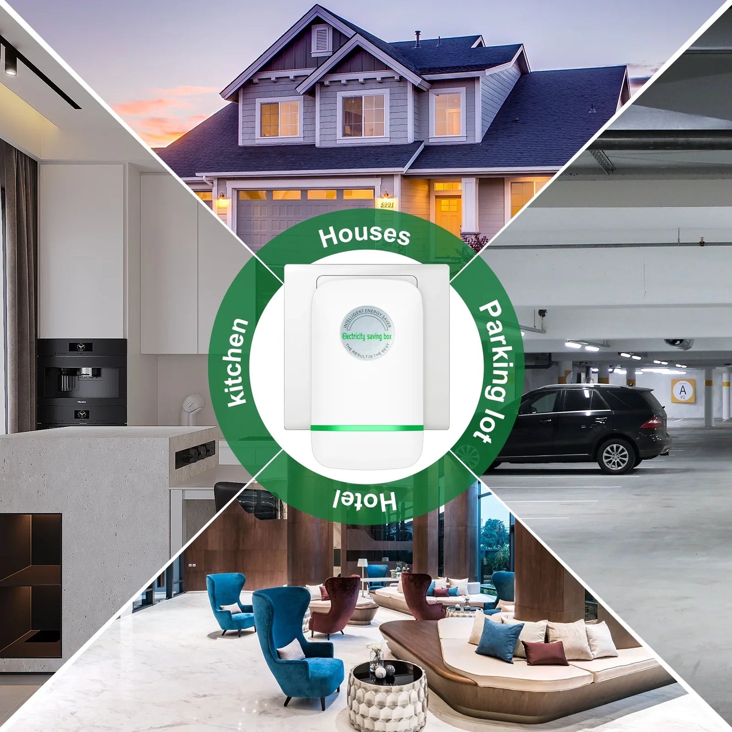 Plug-In Power Box with US Plug – 2026 Updated Design, Compatible with 90–250V Input Range