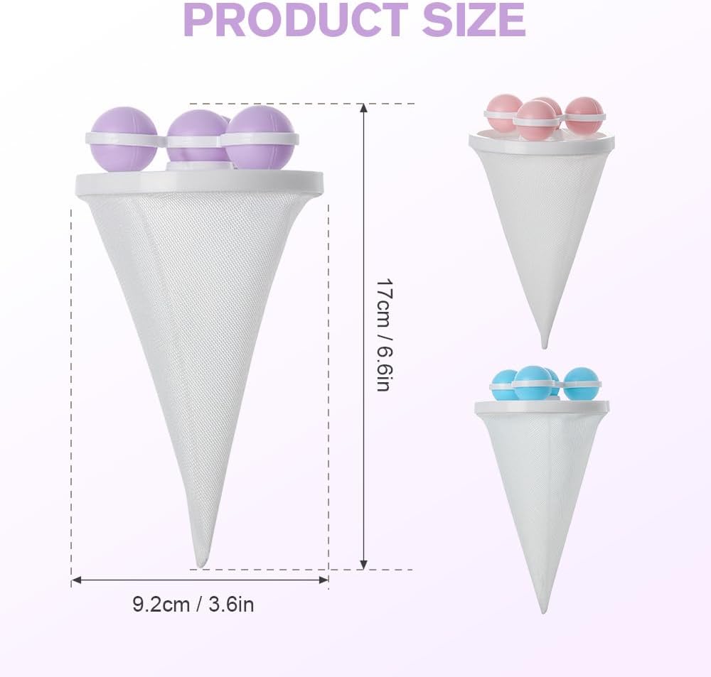 3 Pack Reusable Floating Hair Filtering Scraps Mesh Remover
