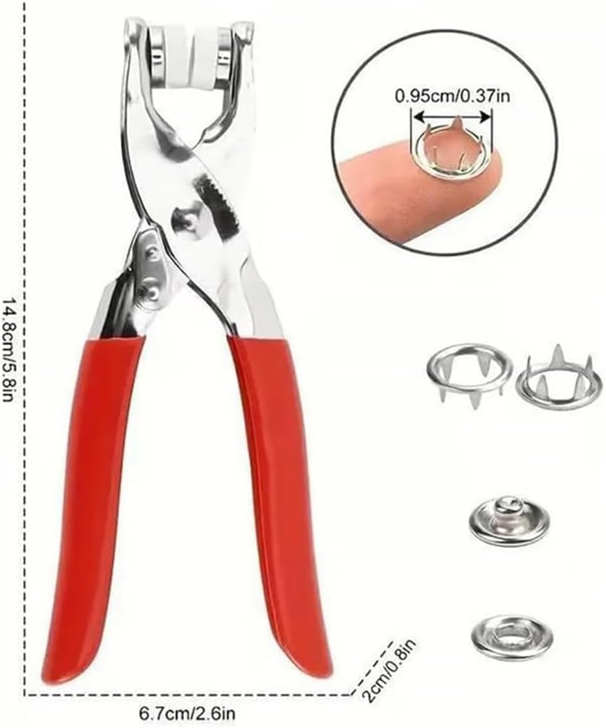 Manual Buckle Tool, Sewing Kit with 100pcs Metal Buttons