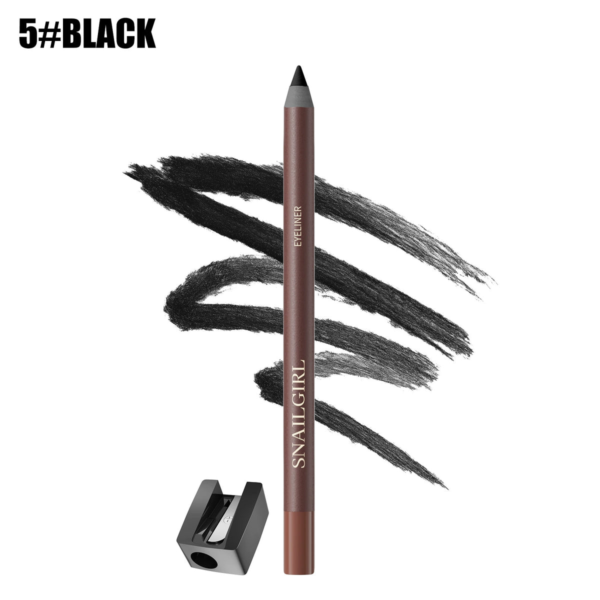 Smooth Glide Eyeliner Pencil Set - Gentle Waterproof Gel Eyeliner Pencil with Sharpener