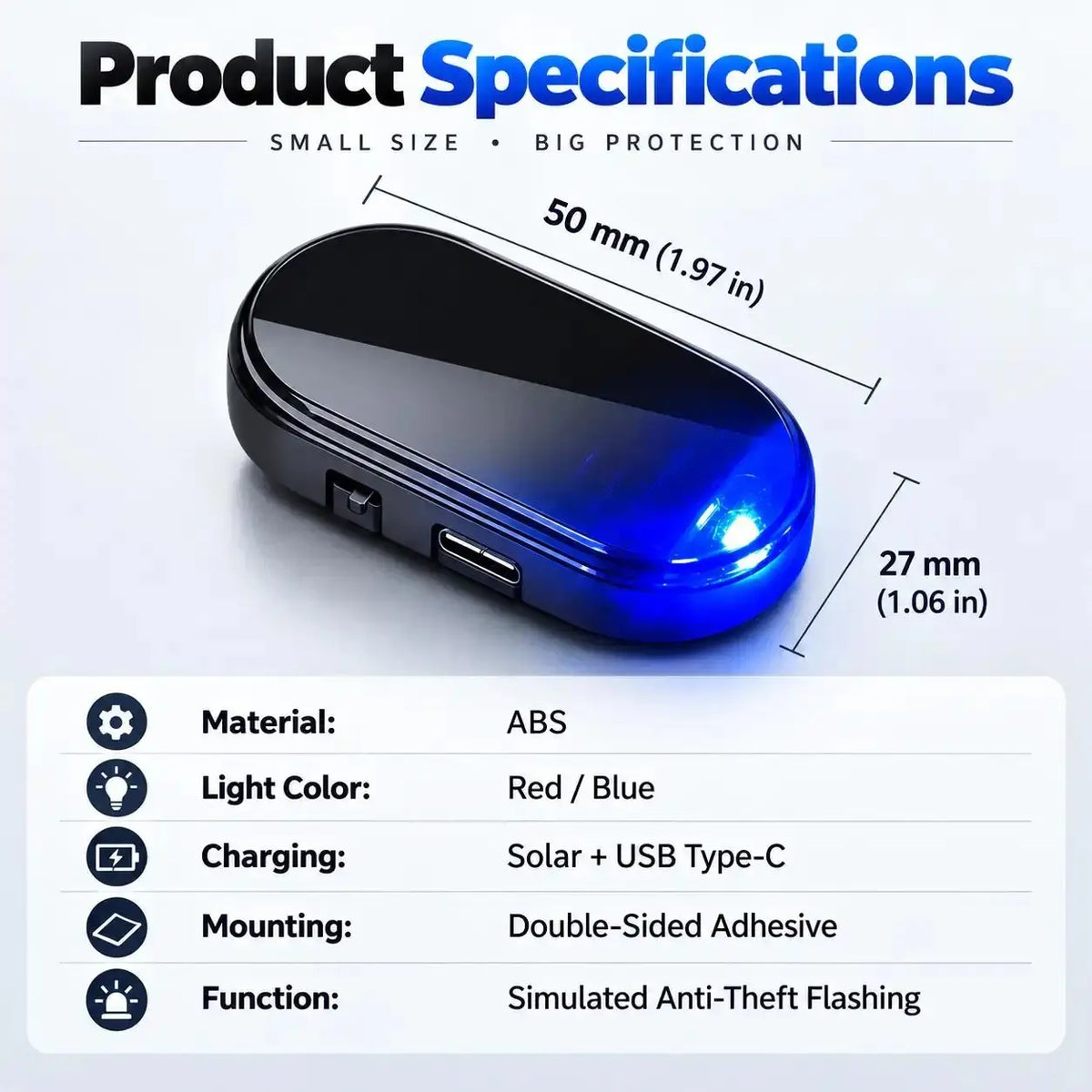 Smart Flashing LED Security Indicator with Auto Light Sensor