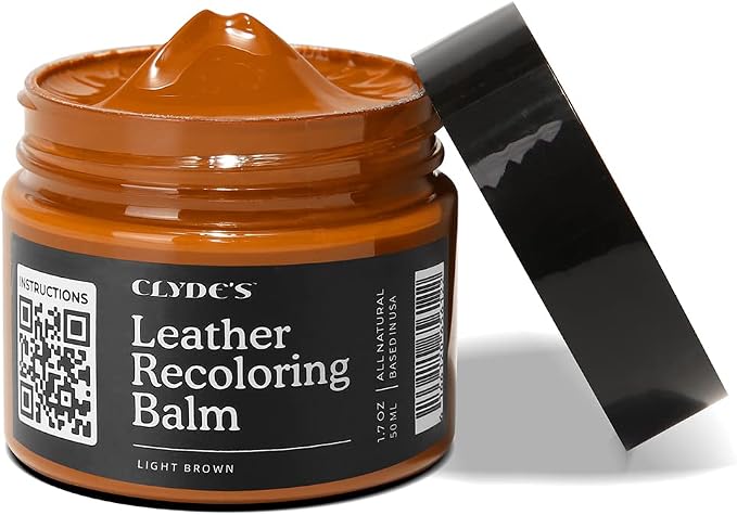 Color Restore & Scratch Repair Balm for Faded Leather Furniture, Car Seats, Sofa & Vinyl