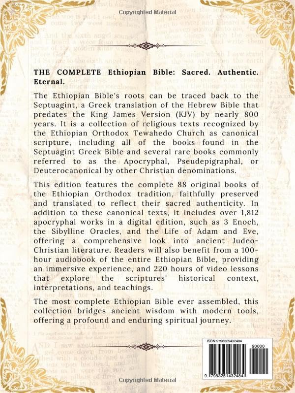 THE COMPLETE ETHIOPIAN BIBLE in English 88 Scriptures: including Missing Apocrypha, Book of Enoch, Jubilees