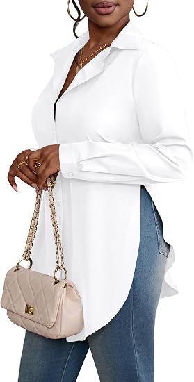 Women's Minimalist Asymmetric Long-Sleeve Shirt