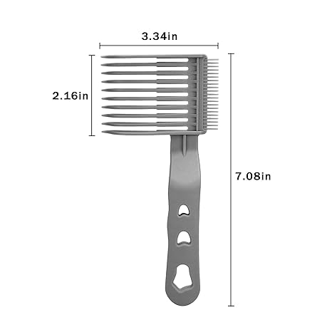 2Pcx Professional Barber Comb Hair Fade Tool for Men