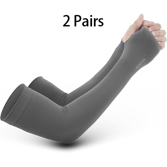 2 Pairs of Uv-protective Sun Protection Arm Sleeves