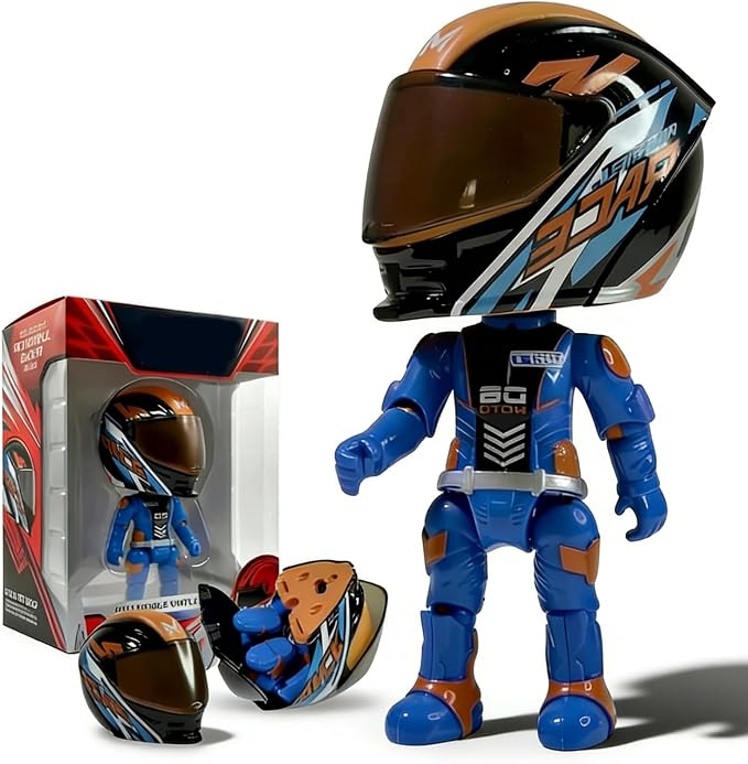 Mini Alloy Motorcycle Helmet Heroes Transforming Ornament
