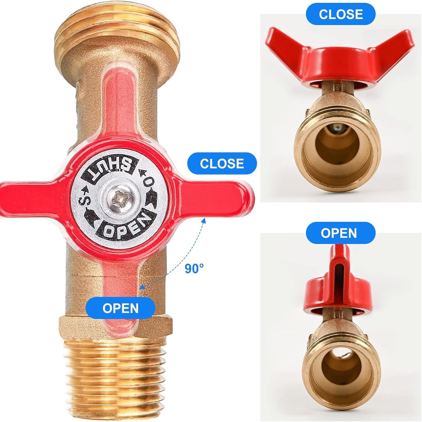 275-330 Gallon IBC Tote Water Tank Adapter 3/4" Brass Fittings Valve Connector