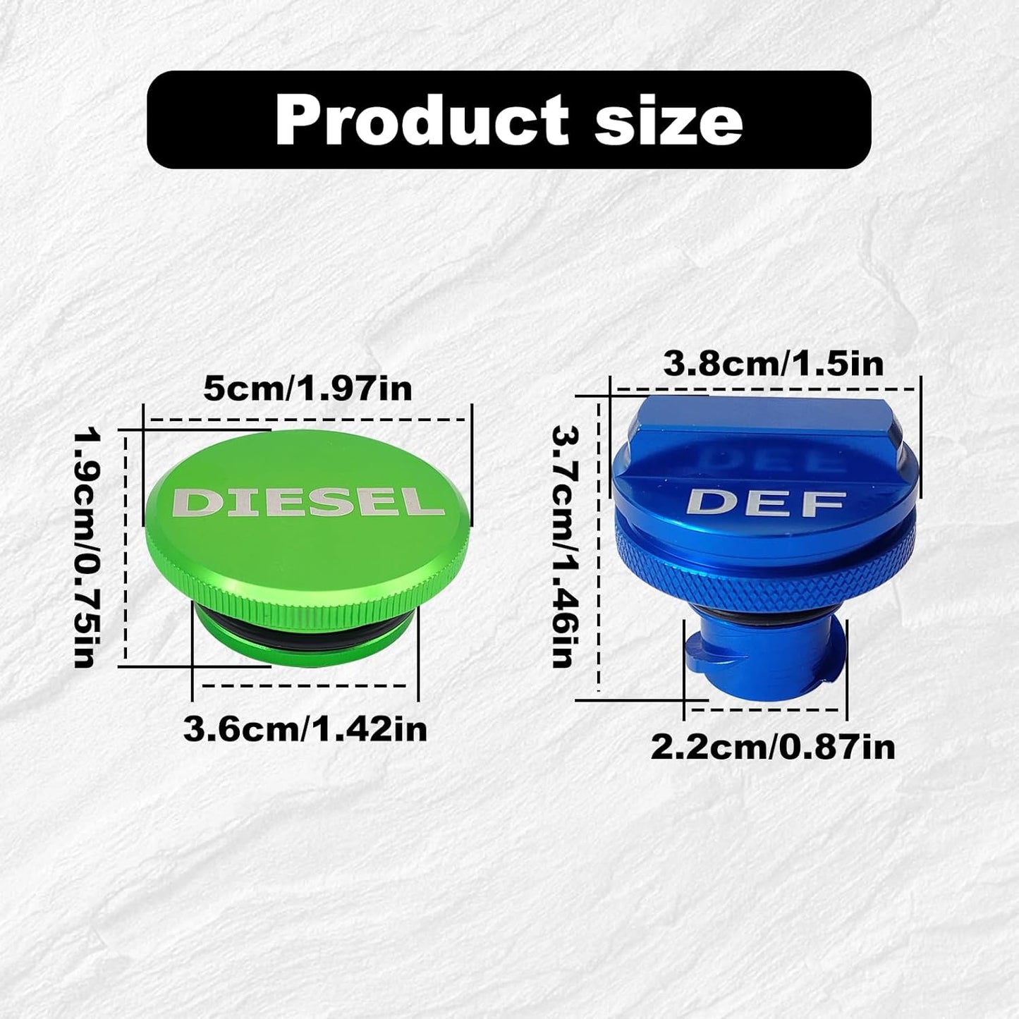 2Pcs Magnetic Diesel Fuel Cap Compatible with Dodge Ram
