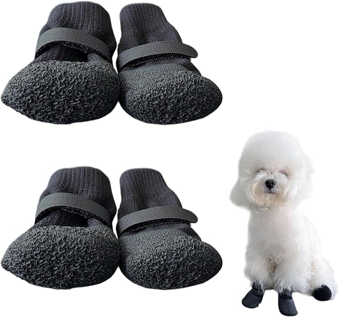 4 Pack Anti Slip Waterproof Adjustable Dog Socks Boots