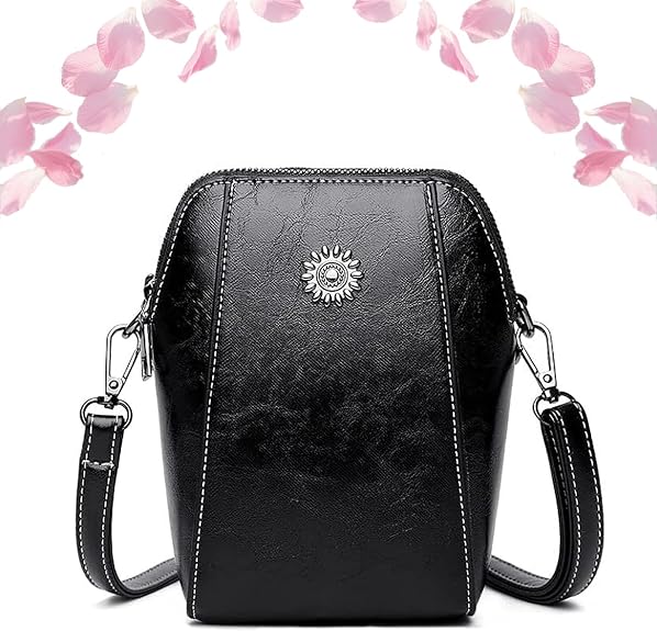 Women'S Soft Leather Crossbody Retro Cell Phone Bag