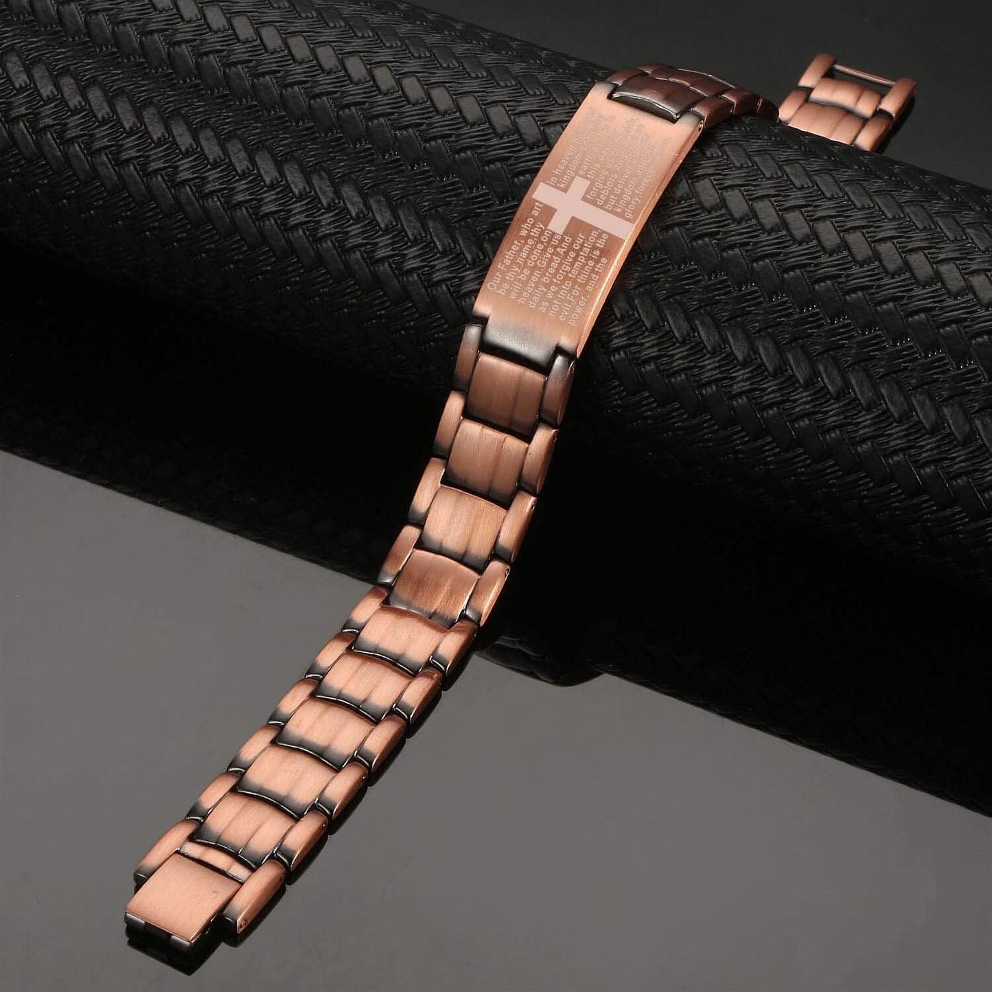 MagEnergy Copper Bracelet for Men, Cross Copper Magnetic Bracelet with Ultra Strength Magnets