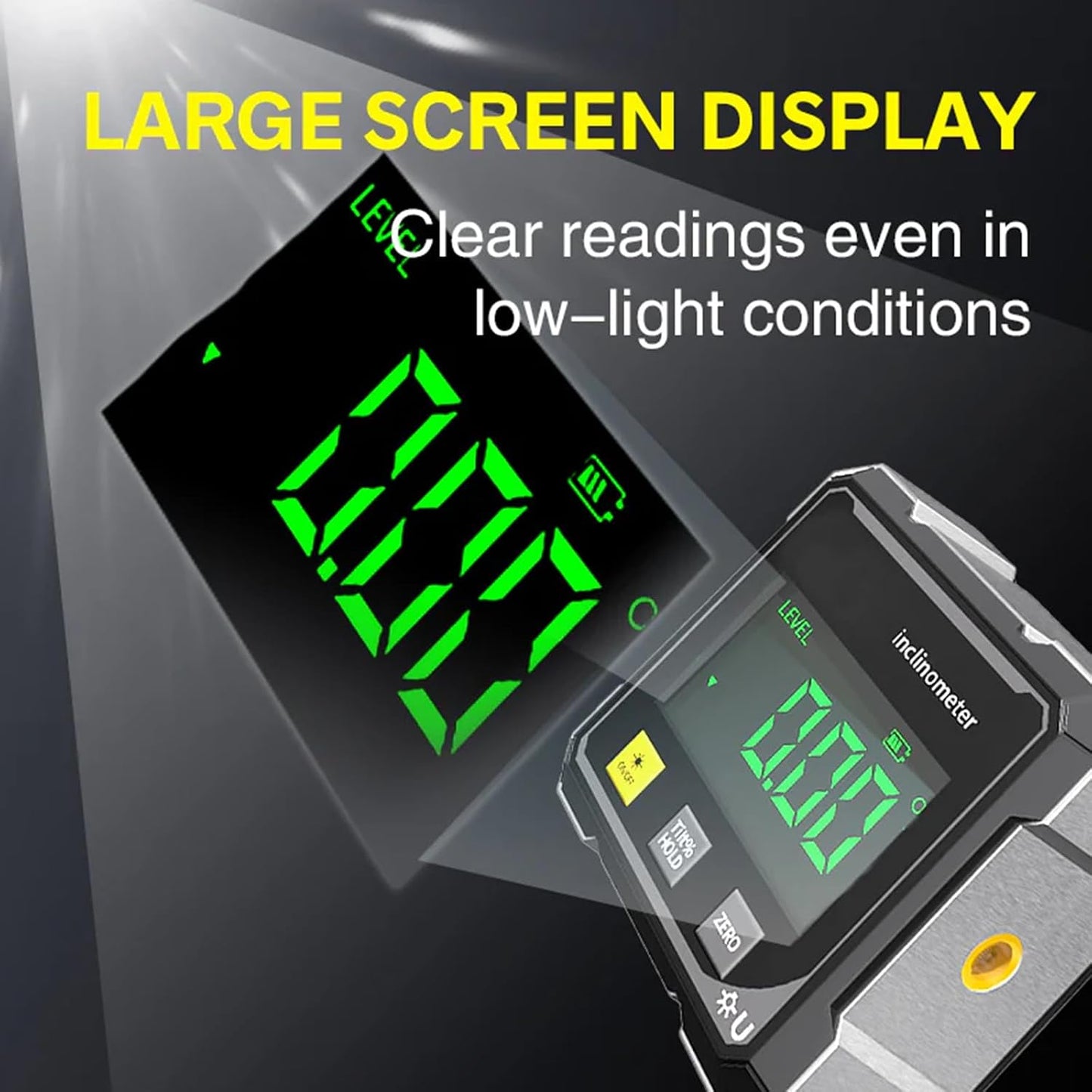 Digital Angle Finder with Electronic Laser & 4-Side Magnetic Base