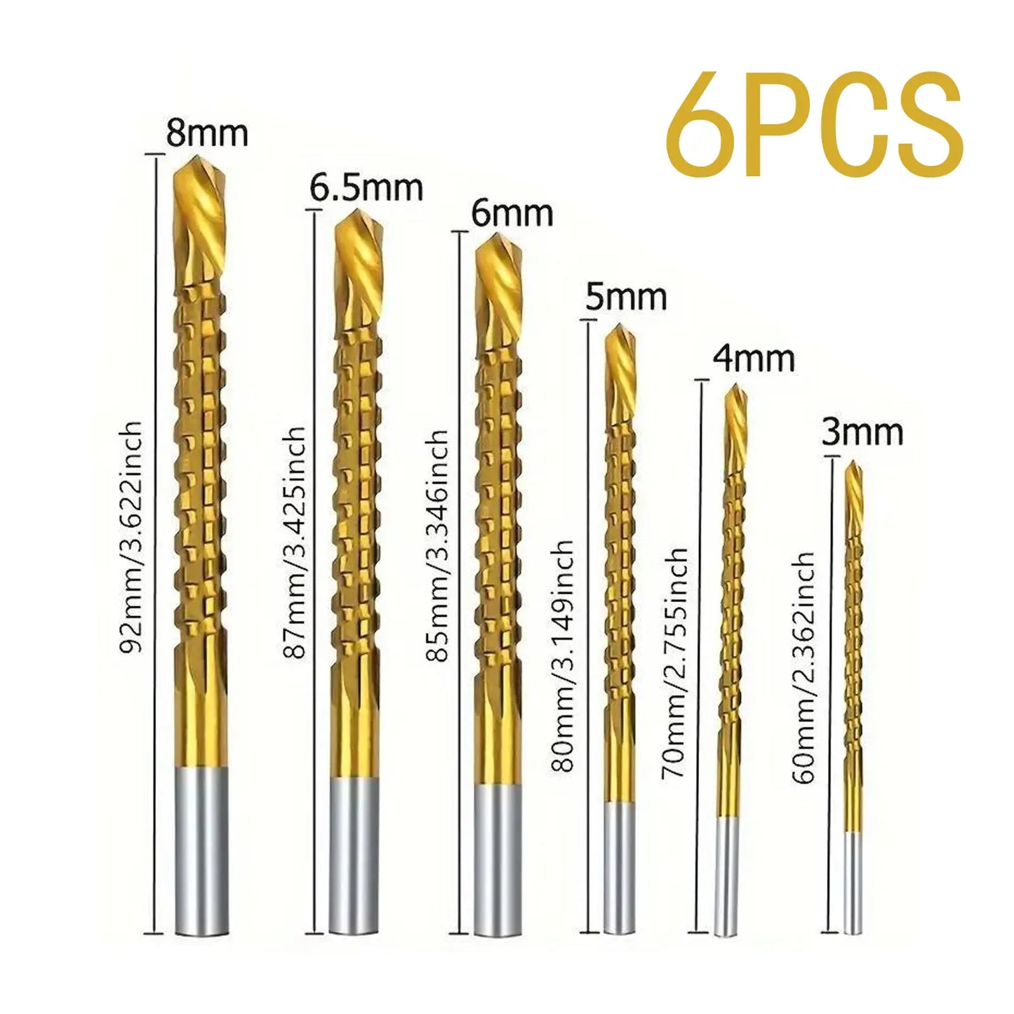 Titanium-Plated High-Speed Steel Drill Bits Set Metalworking & Wood Drilling