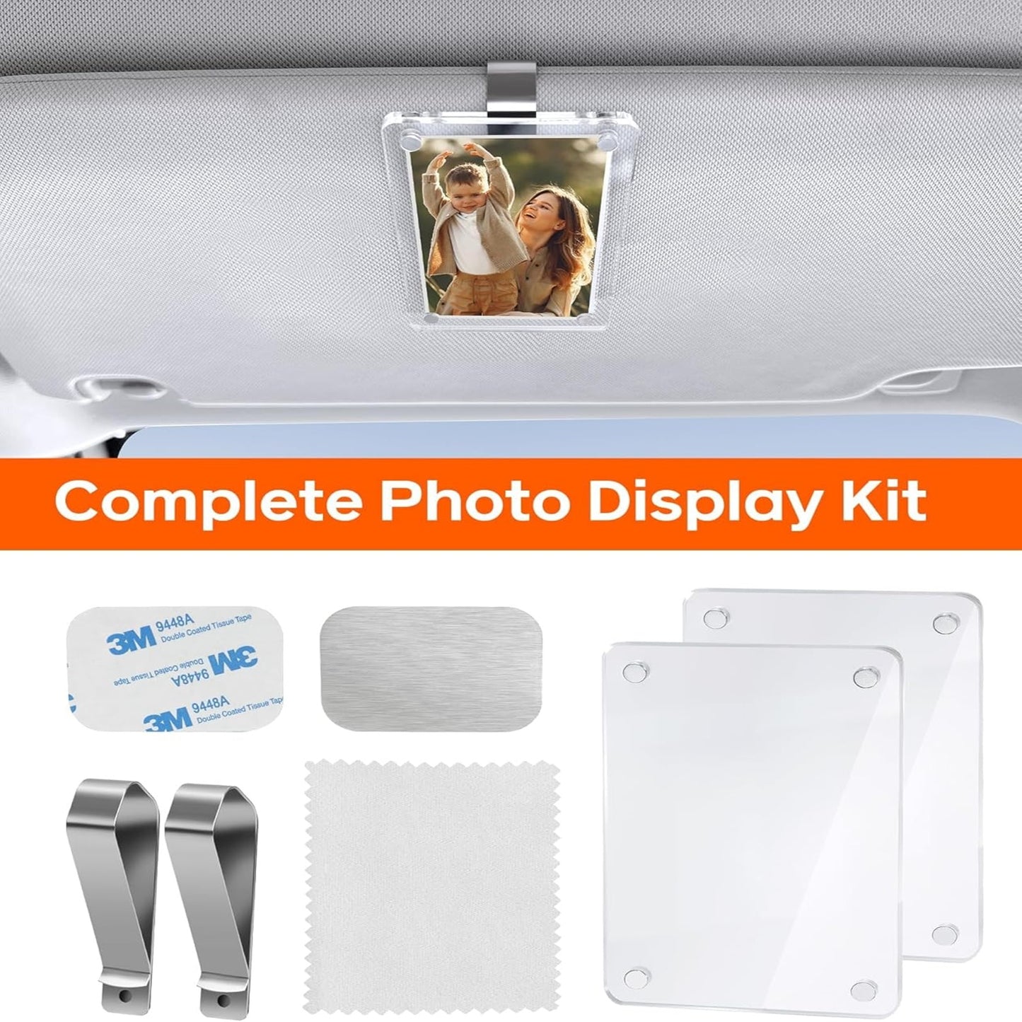 2Pcs Car Picture Holder for Sun Visor - Transform Your Ride with Cherished Memories
