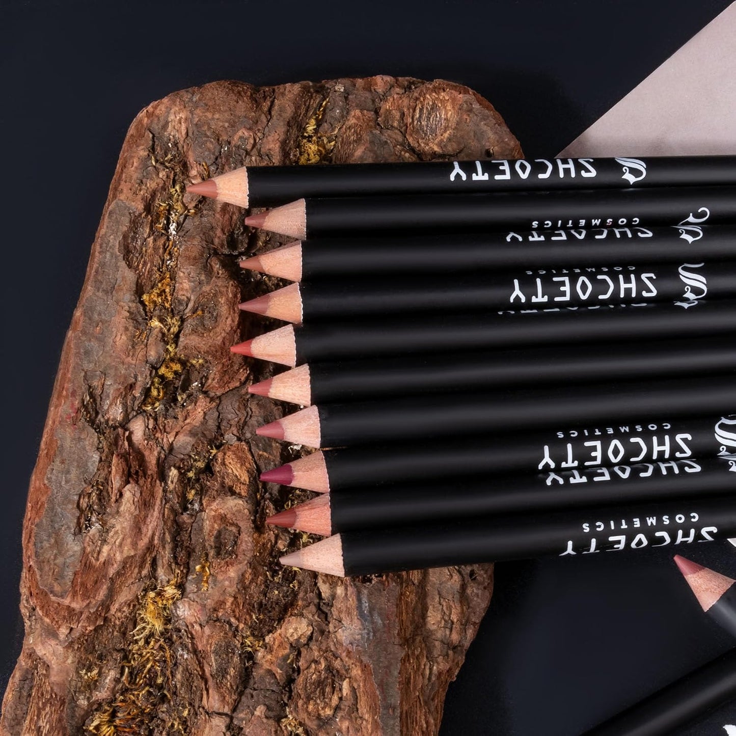 12-piece Nude Lip Line Set, Natural, Smooth Matte Lipstick Pencil