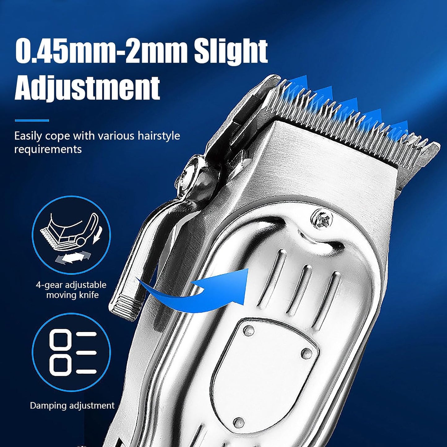 Professional Hair Clippers for Men - Cordless Hair Trimmer Kit