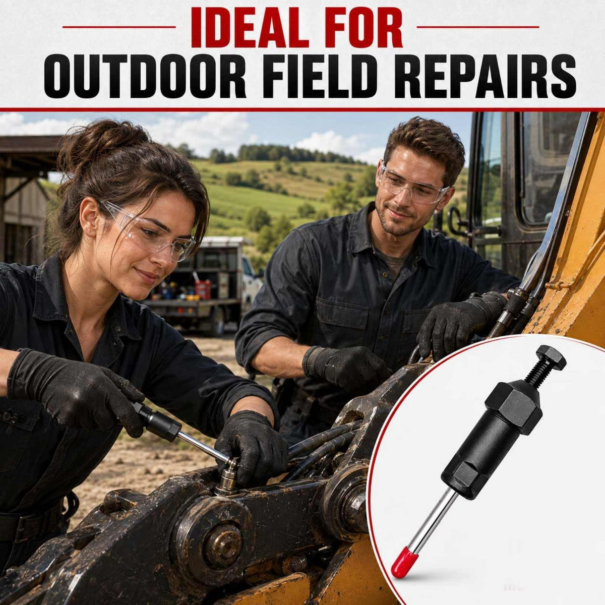 Heavy Duty Grease Fitting Unclogger Tool, 600 PSI Grease Zerk Cleaner