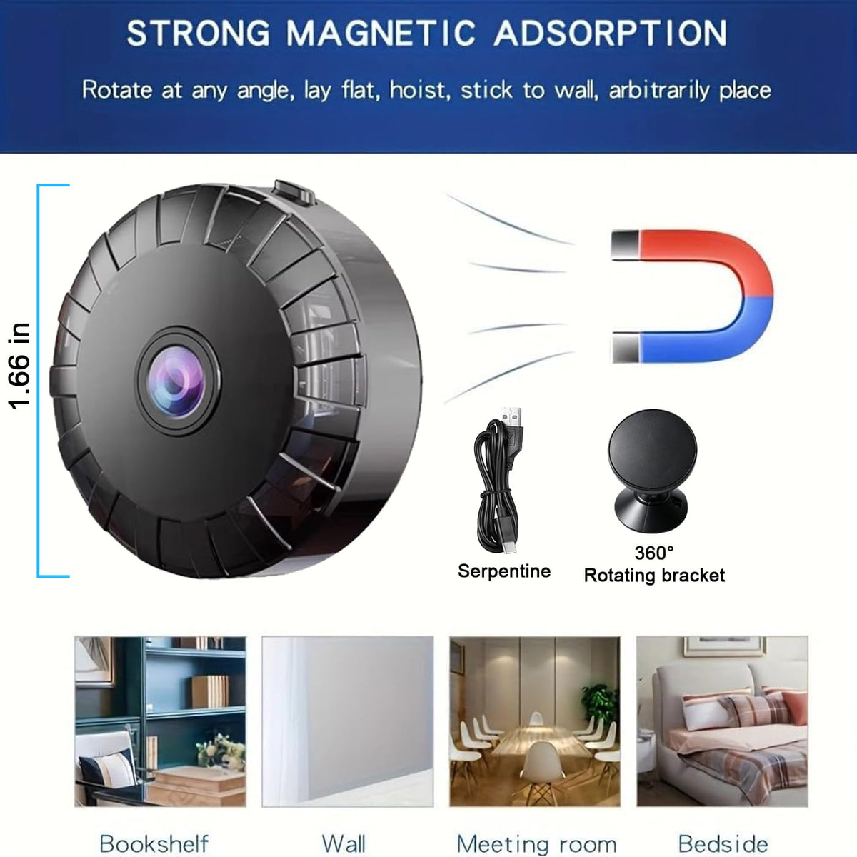 Hidden Mini Security WiFi HD Camera,Motion Detection & Night Vision