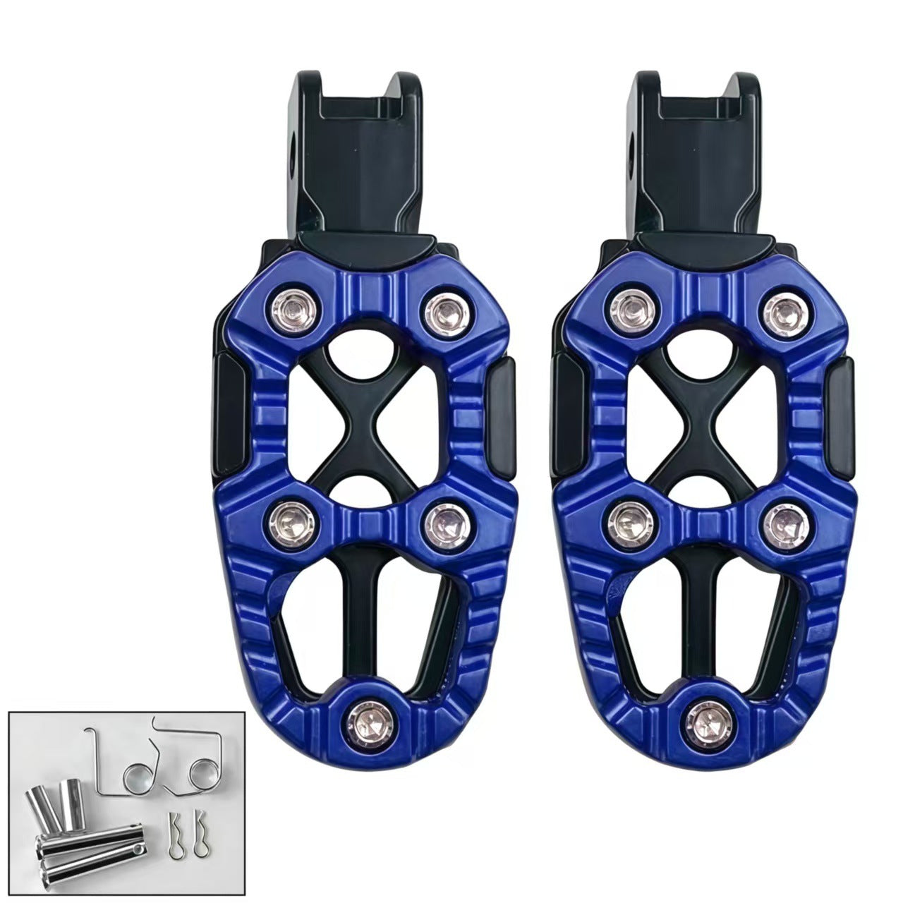 1 Pair Universal Metal Motorcycle Rear Footpeg Assemblies
