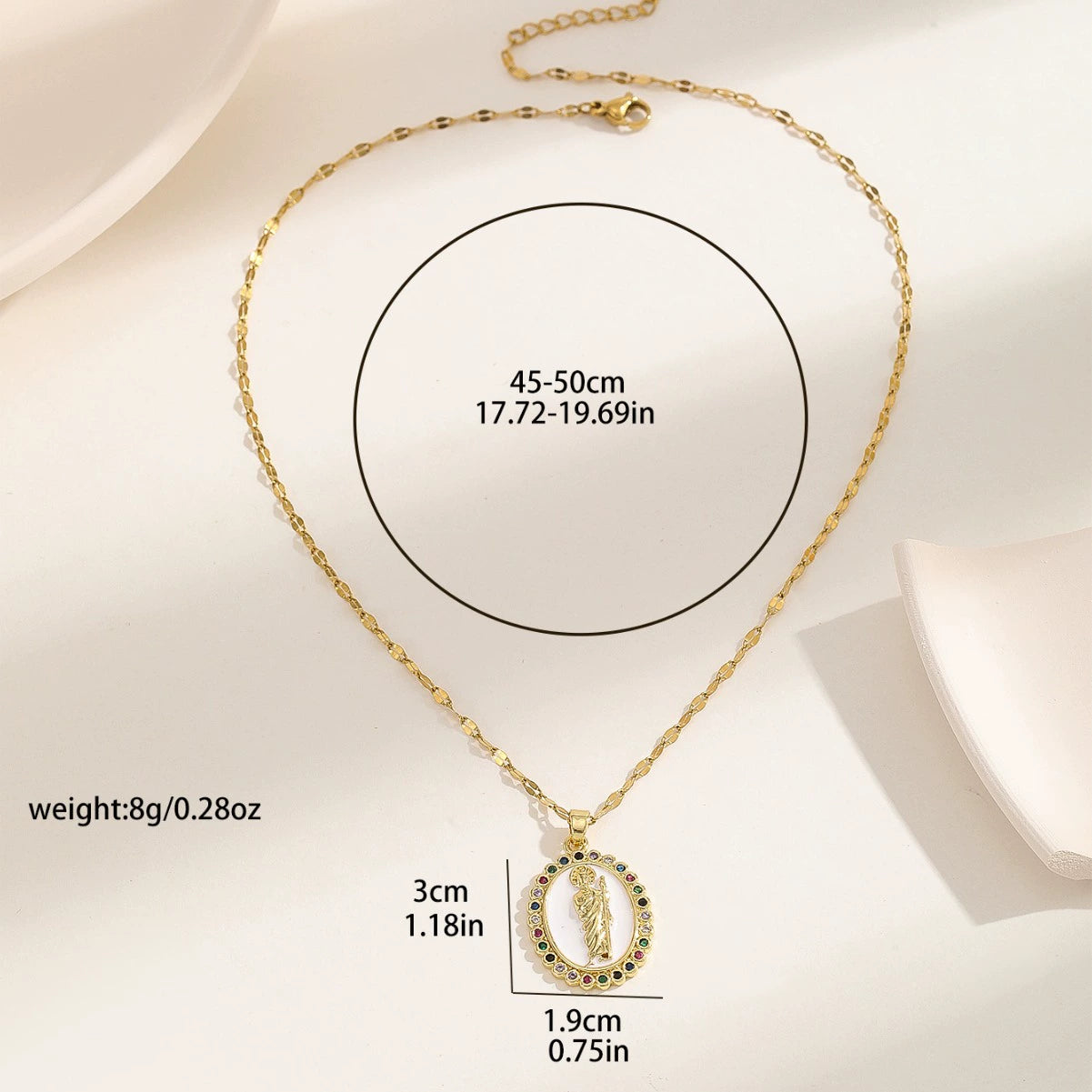 Colorful Fashionable Subtly Luxurious Madonna Necklace