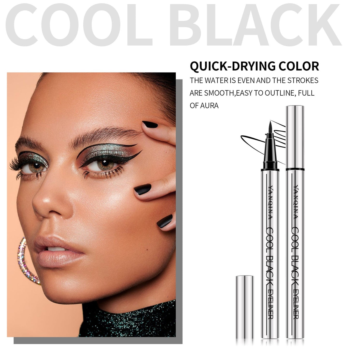 24 Hours Waterproof Quick-drying Intense Black Eyeliner