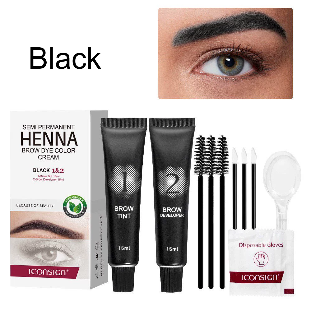 Iconsign Henna Brow Dye Cream, Eyebrow Tinting Cream