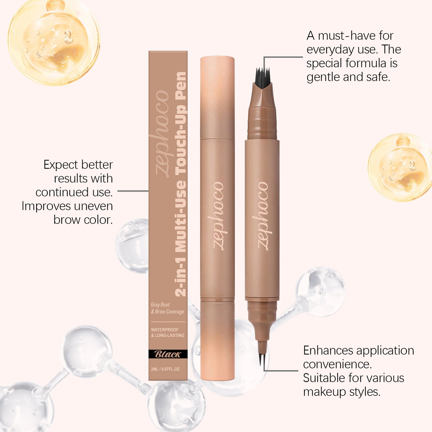 2PCS Double-sided hairline eyebrow pencil 2-in-1 series