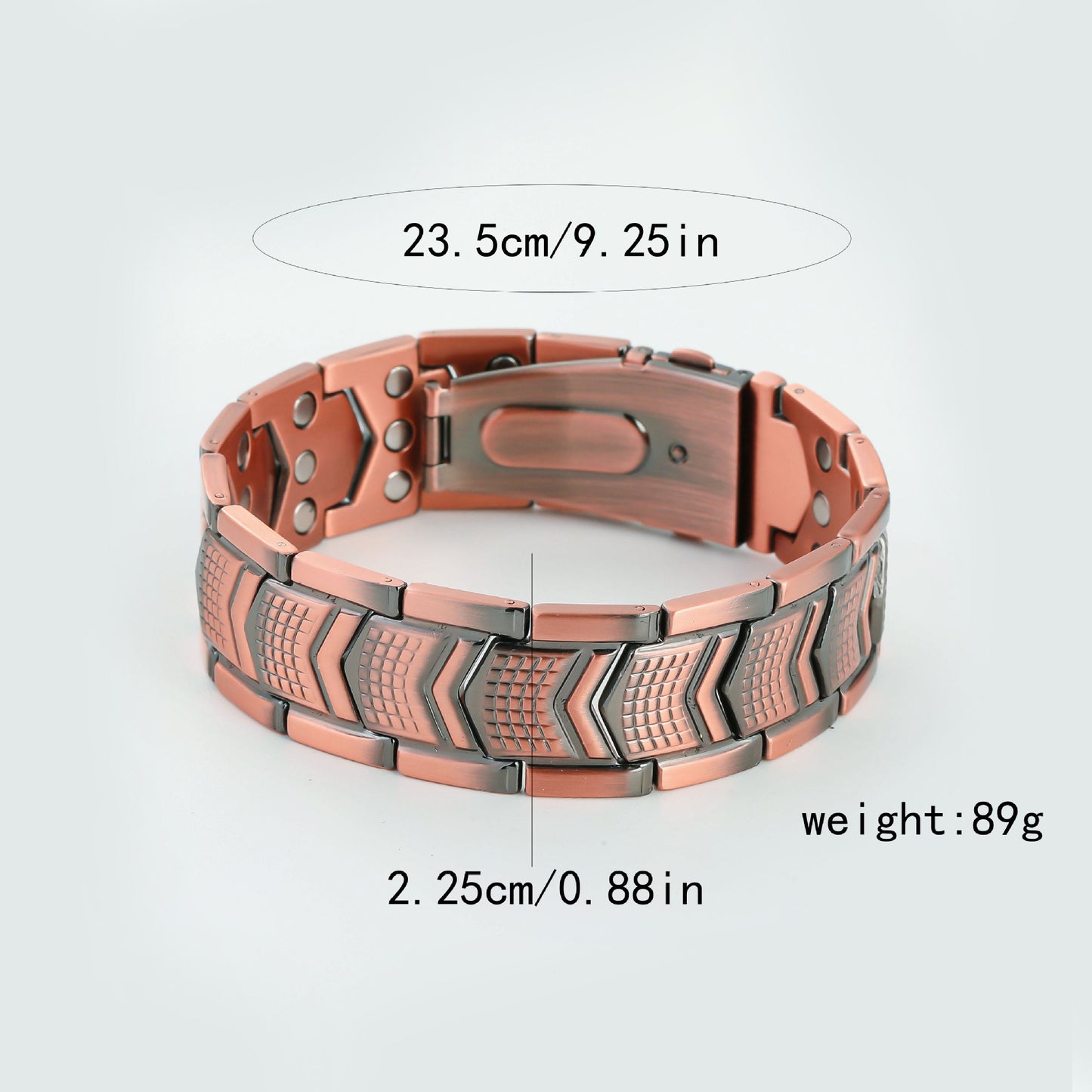 Magnetic Therapy Bracelet Copper Jewelry with Powerful 3800 Gauss Magnets