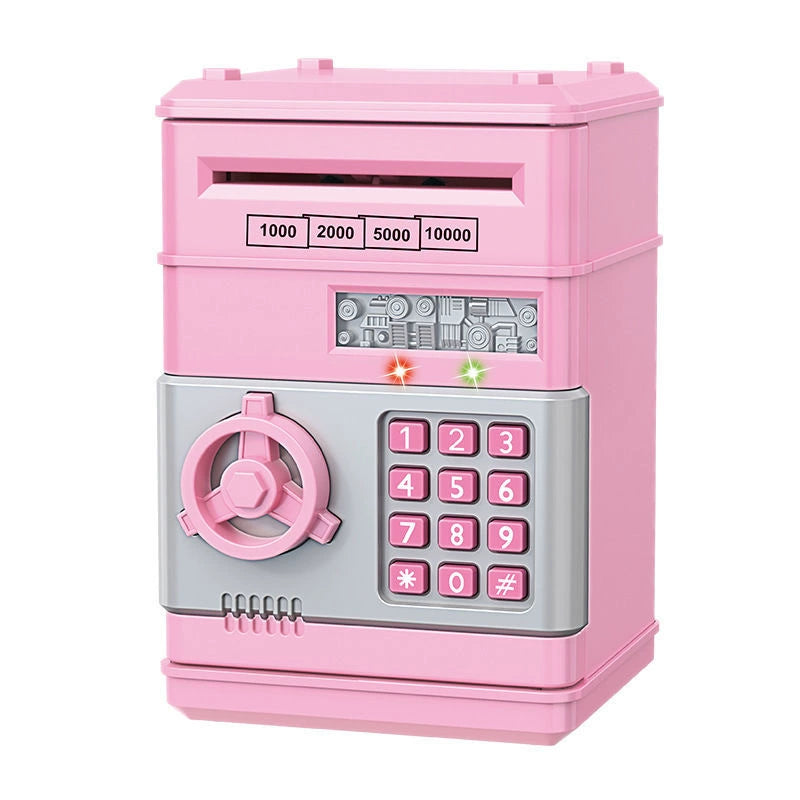Refasy Piggy Bank Cash Coin Can ATM Bank Electronic Coin Money Bank