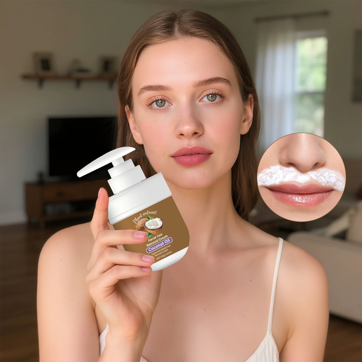 Botanical Coconut Hair Removal Cream – Gentle Depilatory for Face & Body