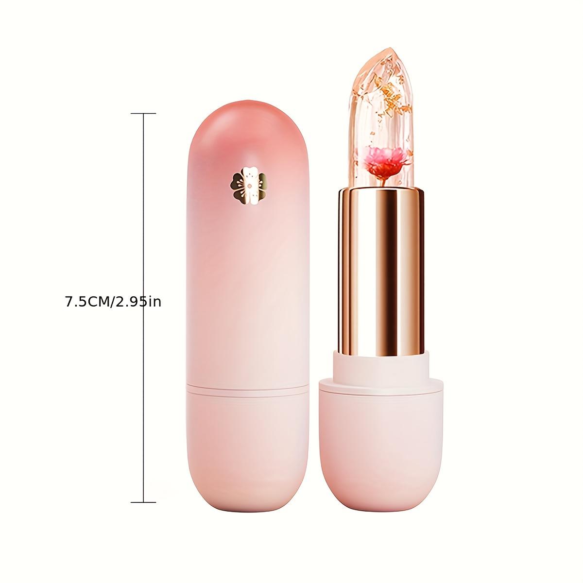 3Pcs Flower Jelly Color Changing Liptick Set Waterproof Long Lasting Moisturizing Makeup