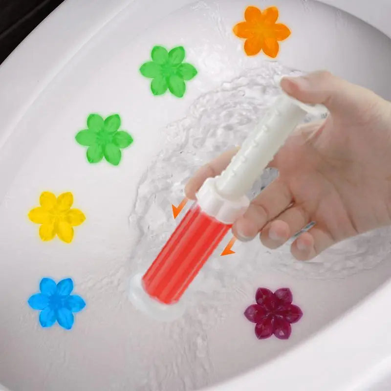 42 Flowers! 3-Tubes Toilet Gel Stamp Box Deodorizing Bathroom Freshener