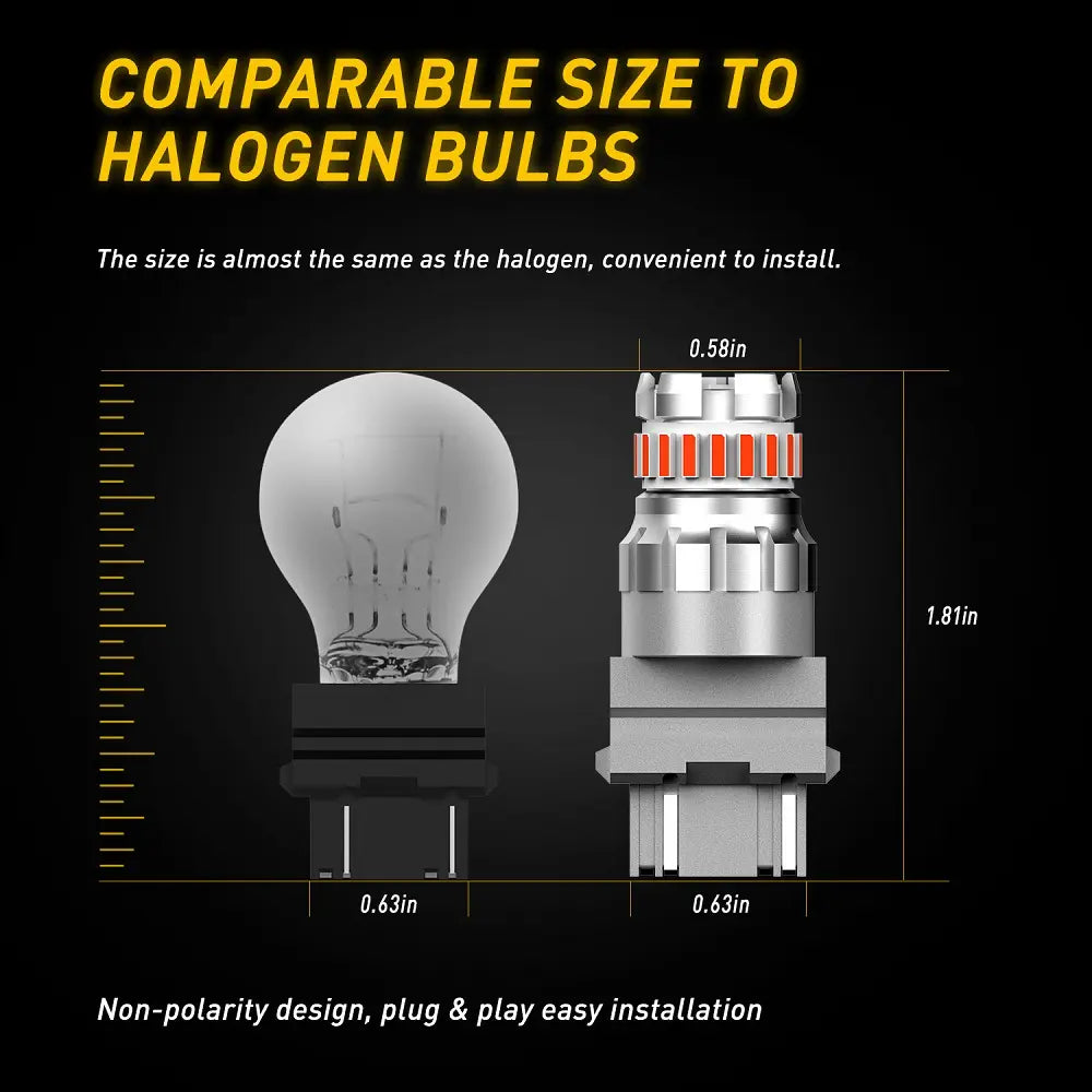 Red LED Blinking Flashing Strobe Brake Stop Tail Light Parking Bulbs