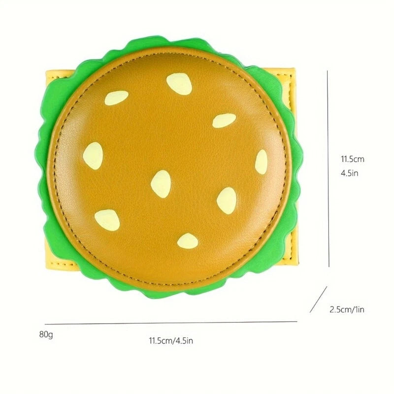 Burger Shaped Wallet with Card Holder PU Leather Change Purse Lovely Coin Purse