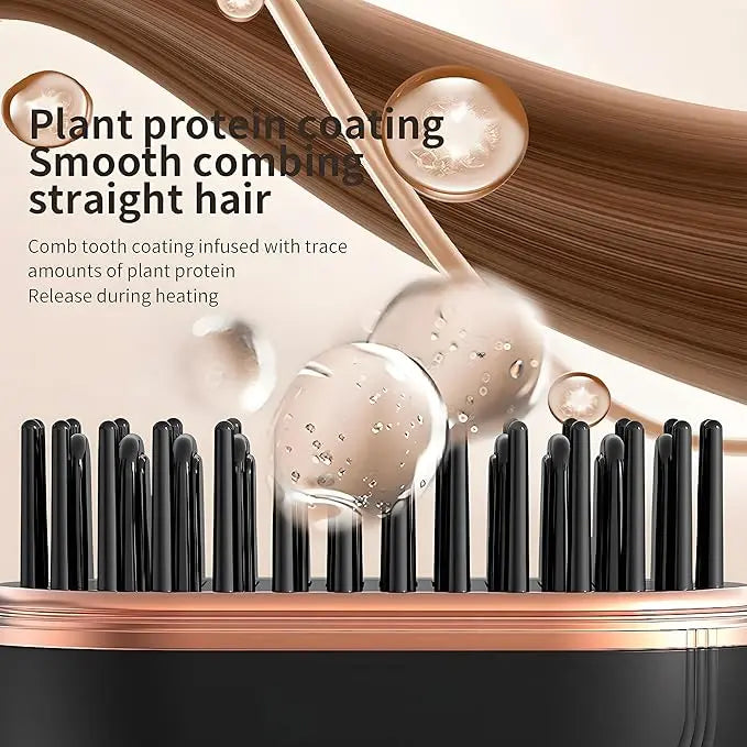 Rechargeable Wireless Portable Hair Straightener Brush