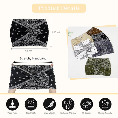 Bohemian Style Wide Headband Set for Women