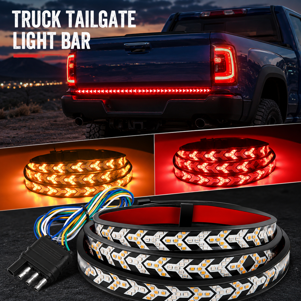60 Inch Arrow 528 smd LED Truck Tailgate Light Bar Strip