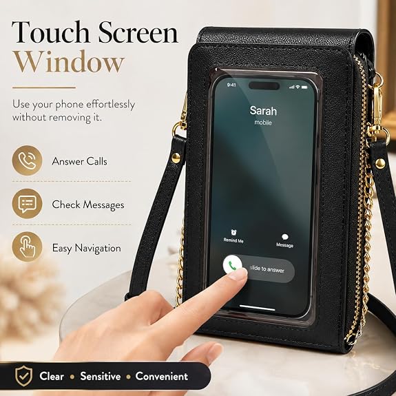 Small Crossbody CellPhone Bag for Women,Mini Shoulder Purse with Credit Card Slots