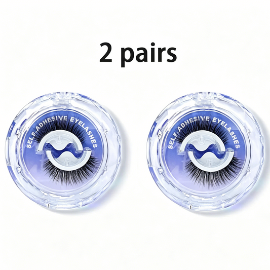 2Pairs Self Adhesive Eyelashes Reusable Thick& Natural Style Lashes,Waterproof, Reusable,Glue-Free